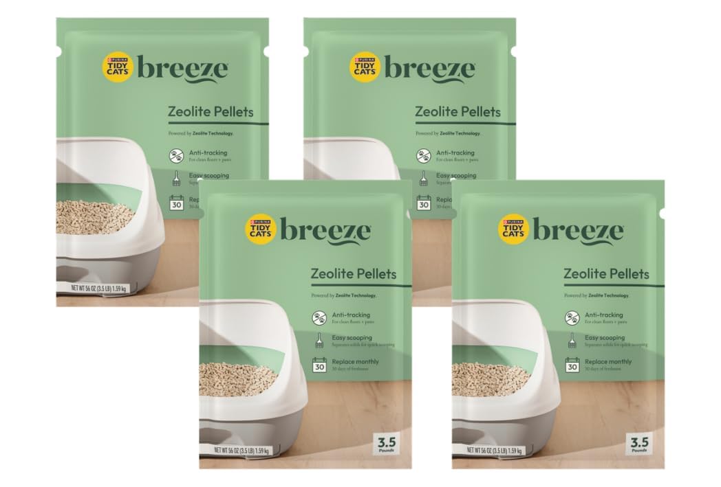 Tidy Cats Breeze Zeolite Pellet, 3.5 Pound (Pack of 4)