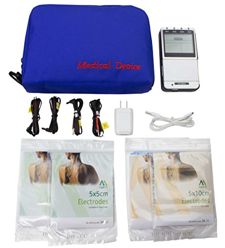 Med-Fit 906A Premier 4 Channel Rechargeable - Tens Ems Combo Muscle Stimulator For Pain Relief And Muscle Strengthening #TOP3