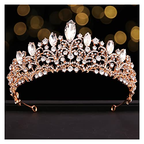 Couronne mariée baroque en cristal argenté et doré pour bijoux de cheveux mariage