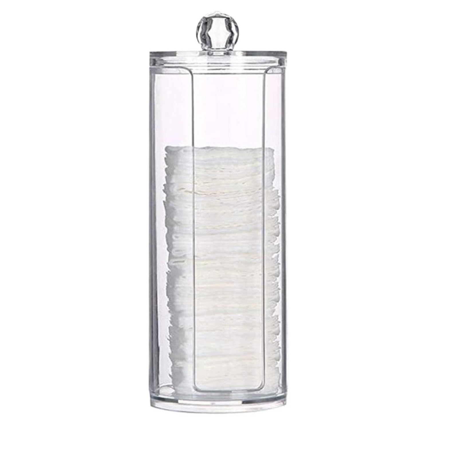 QuxetlRyz Makeup Organizer Cosmetic Storage Box Organizador Cotton Swab Holder Pad Clear Plastic with Lid Cotton Buds Holder(ColorD)
