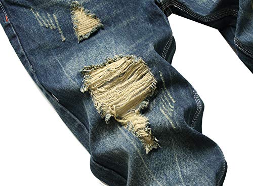 Homllyer Ripped Jeans for Men,Mens Slim Straight Fit Denim Jeans3