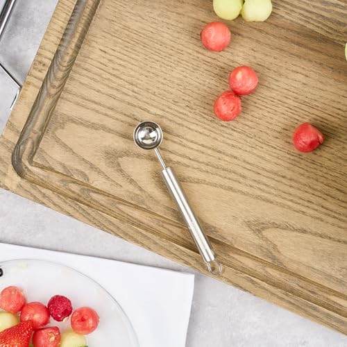 Restaurantware-German Standard 5.9 Inch Melon Baller, 1 Dishwashable Melon Scooper - Ergonomic Handle, Creates Smooth Round Balls, Stainless Steel Fruit Scooper, For Watermelon, Cantaloupe, And More - Image 10