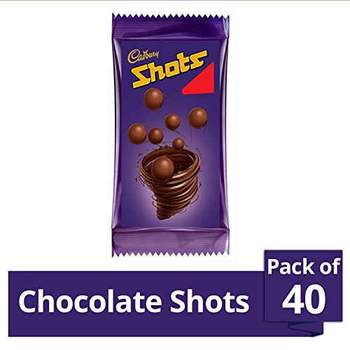 Image of Cadbury Dairy Milk Chocolate Shots, 16.2G (Pack of 40), 648 Gram