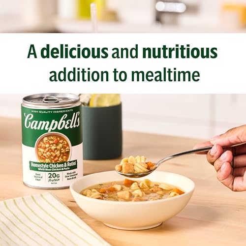 Image of Campbell's Protein Homestyle Chicken and Rotini Soup, 16.1 Oz Can