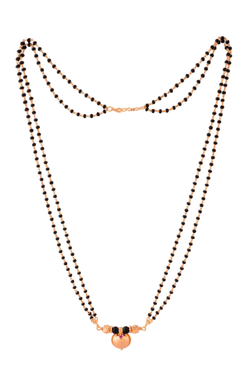 Mangalsutra with chain 24" length and vati tanmaniya one gram gold-image-48
