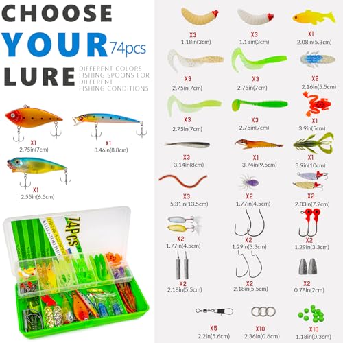 THKFISH-79-Pcs-Fishing-Tool-Kit-Fishing-Backpack-with-Tackle-Boxes-Fishing-Pliers-Kit-Fishing-Bait-Lure-Gear-Kit-Include-Fish-Hook-Remover-Fishing-Lures-Lip-Gripper