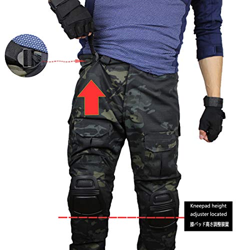 Men\'s Multicam Tactical Pants Multi-Pockets Military Camo Outdoor Airsoft Combat Hunting Pants with Knee Pads (Aymch, US X-Large=Tag 38) - Thumbnail 4