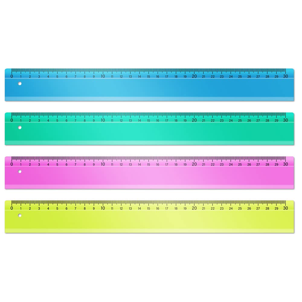 Waytex 931221C4 Shatterproof Ruler, Assorted