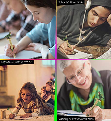 Planet Pens Tyrannosaurus Rex Novelty Pen - Fun & Unique Kids & Adults Office Supplies Ballpoint Pen, T-Rex Dinosaur Writing Pen Instrument For Cool Stationery School & Office Desk Decor Accessories - Thumbnail 4