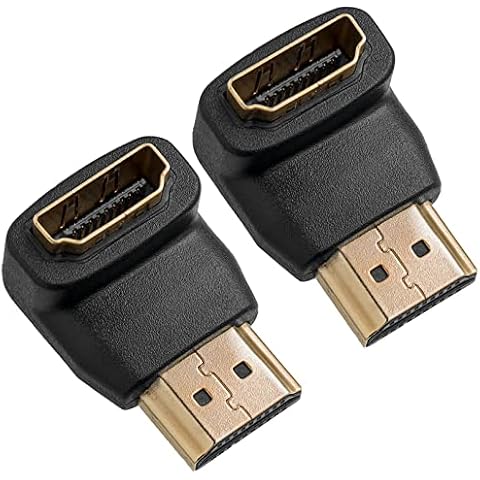 pjp electronics 90 Degree Right Angle Hdmi Adapter for TV, Projector, Monitor, Female To Male 90 Degree Hdmi Bend Support 4K 3D Full HD (Pack of 2) Cover