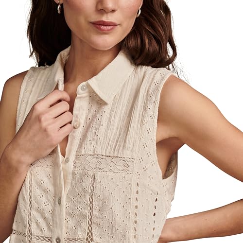 Image of Lucky Brand Women's Lucky Brand Women's Collared Tiered Dress