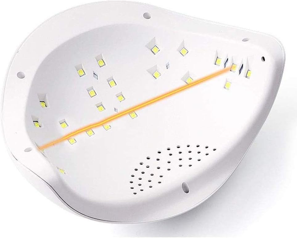 White Nail Light，LED Nail Lamp Portable 52W Nail Dryer with 24 Beads Nail Polish Curing Lamp Nail Dryer for All Gels