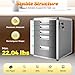 TrueyEssence 5 Tiers Desktop File Cabinet with Lock, Metal Office Filing Storage Box with 5 Drawers Tabletop Document Organizer for Letter Size Paper Home Office Supplies