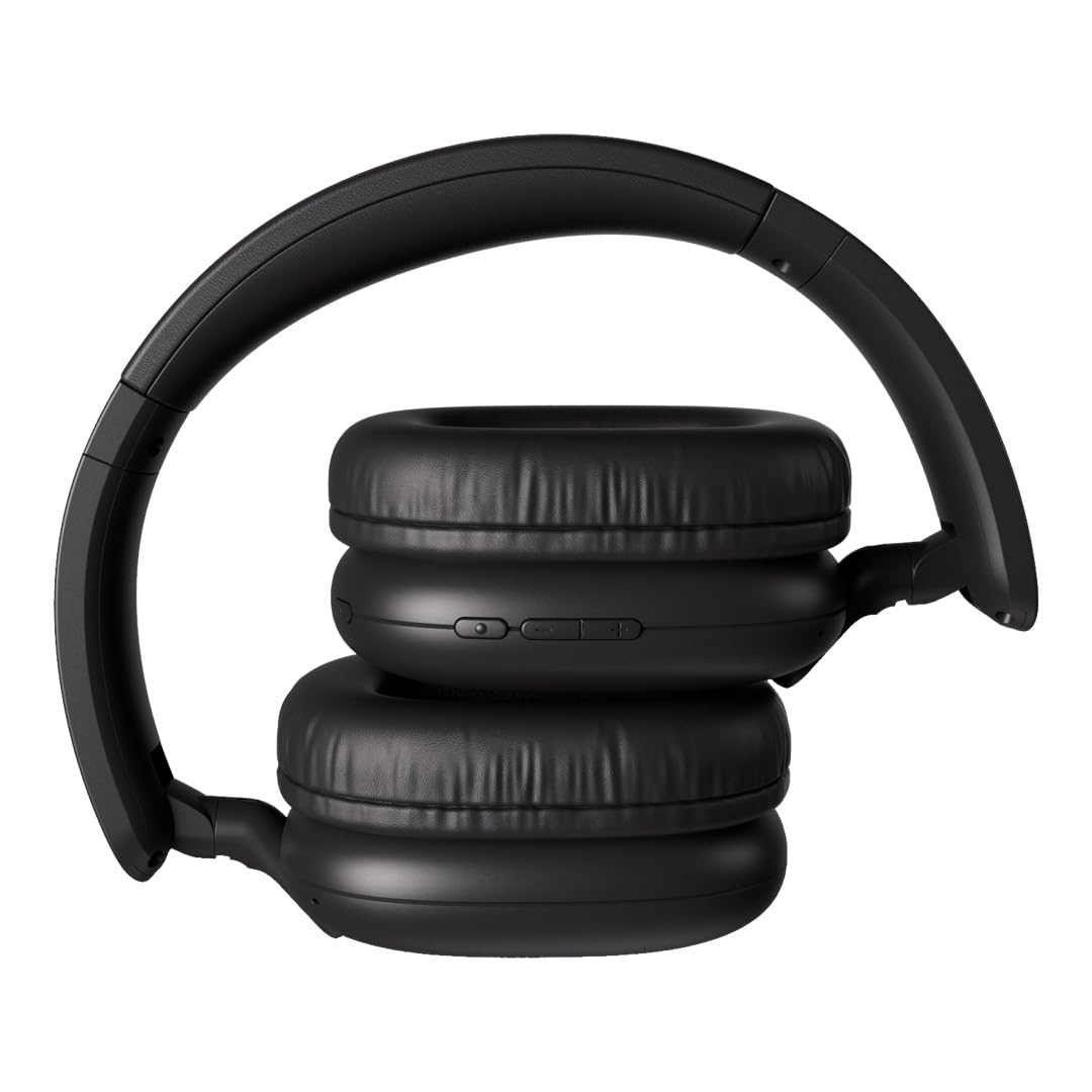 Oraimo BoomPop Lite Casque Bluetooth sans Fil, 65 h d'autonomie, Charge Rapide 10 Min = 10 h, Son Spatial Sound360, Micro ENC, Mode Jeu, Pliable, Bluetooth 5.3 + Jack 3,5 mm, USB-C