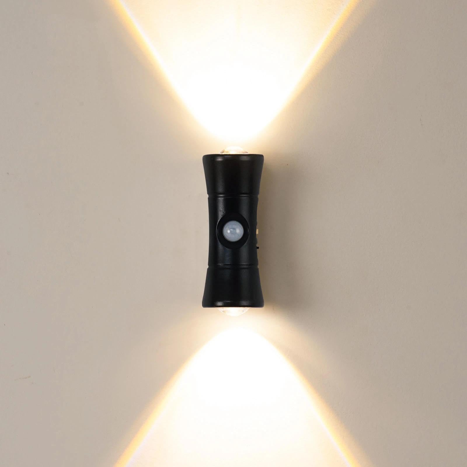Motion Sensor Night Light, Wireless Rechargeable Wall Lights(Black)