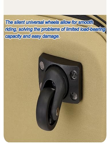 Expandable Water-Resistant Travel Bag Rolling Duffle Bag with Wheels - 360° Spinner Wheels & Wet Pocket Compartment Carry-On for Overnight Trips Needs(Black,24.4 x 13.4 x 35in)2