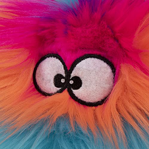 Godog Furballz Squeaky Plush Ball Dog Toy, Chew Guard Technology - Cool Rainbow, Small #TOP2