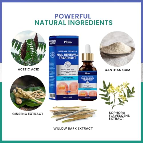Pleno Toenail Fungus Treatment: Extra Strength Nail Fungus Treatment For Toenail & Fingernail thumb #5