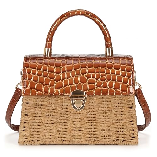 Bolso Tote de Paja Vegano Artesanal para Mujer miniatura 1
