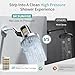 SR SUN RISE Filtered Shower Head with Filters- High Pressure Rain Shower Head,with 20-Stage shower Filter,1.8/2.5 GPM Flow Rate,6 Spray Modes for Hard Water Softener,Remove Chlorine (Chrome,5.5 Inch)