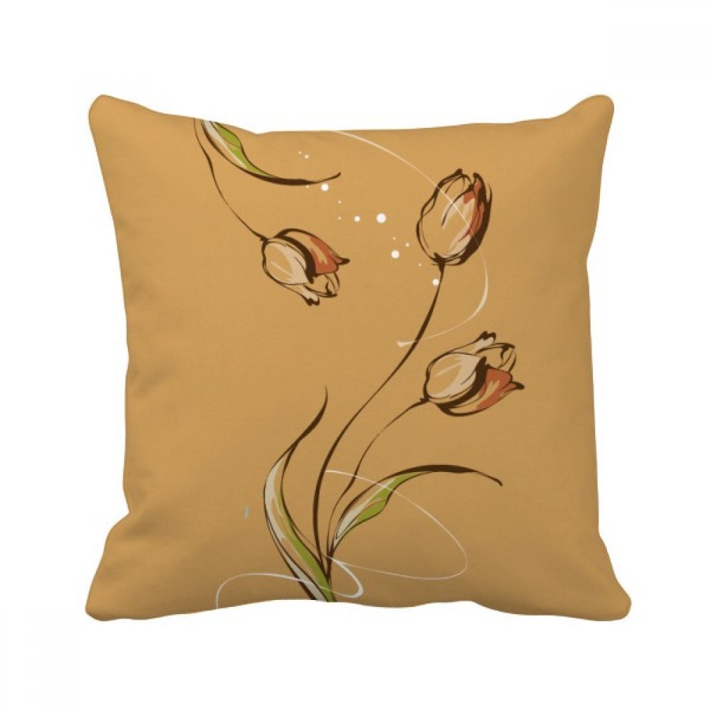 Coussin de Fleur et Plante pour un Salon Cosy - Déco Canapé Tulipe 40x40cm