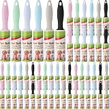 Hushee Mini Lint Roller for Travel Small Lint Removers for Pet Hair and Clothes Travel Size Removers Sticky Removing Tool for Travel, Gift Bags, Furniture, Car Seat (48 Pcs)
