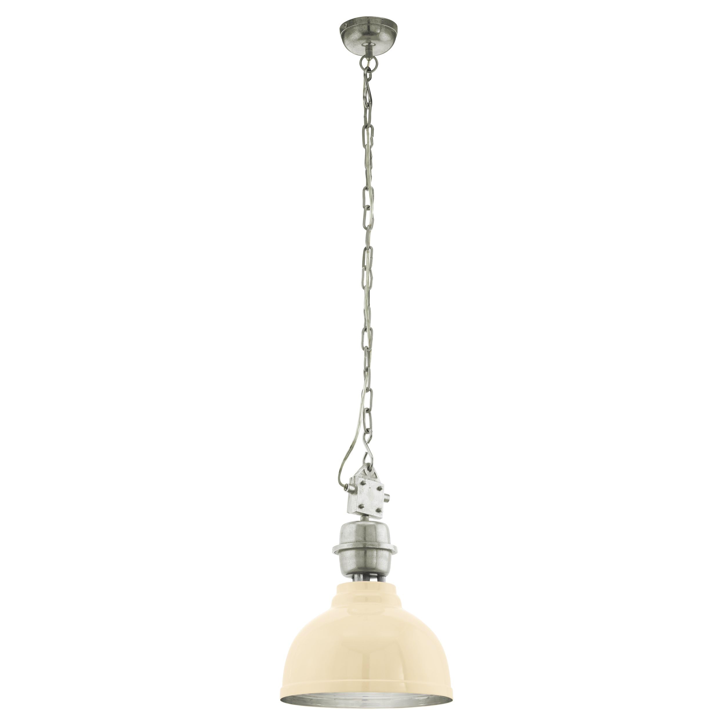 EGLO lampa wisząca Grantham, lampa sufitowa nad stół, stal beżowa
