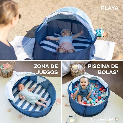 Babymoov Babyni Spielpark & Reisebett mit UV-Schutz LSF 50+ Matrose