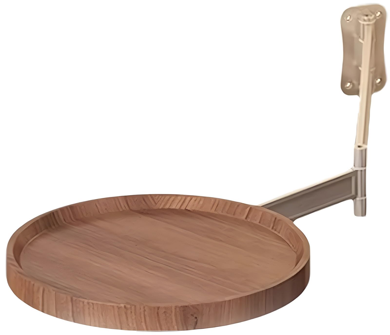 Table d'appoint ronde pliante murale en bois noble et finition métal pour intérieur chic