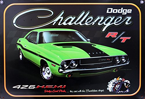 Dodge Challenger 426 Hemi R/T Car Tin Sign 12 x 17in