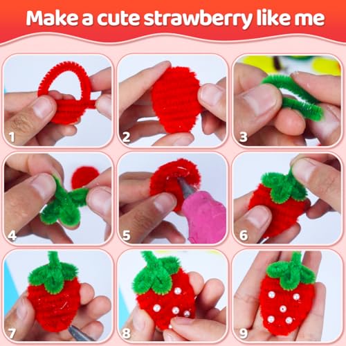 Image of Praisebank Pipe Cleaners,200pcs Macaron Color Chenille Stems for DIY Projecets, Arts & Crafts Supplies for Festival Party Decorations