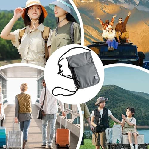 Generisch Rfiḋ-Tasche – Anti-Diebstahl-Kartenhalter, Reise-Sicherheitshülle, schützende Brieftasche für kontaktlose Karten, Leichter tragbarer Organizer | Reisetasche für sichere Gelddokumente – Bild 4