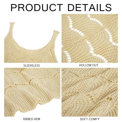 Robe d'été sans manches Saodimallsu style bohème en maille