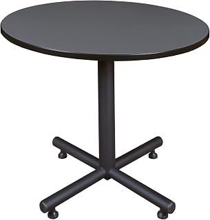 Regency Kobe 36 in. Round X-Base Breakroom Table- Grey