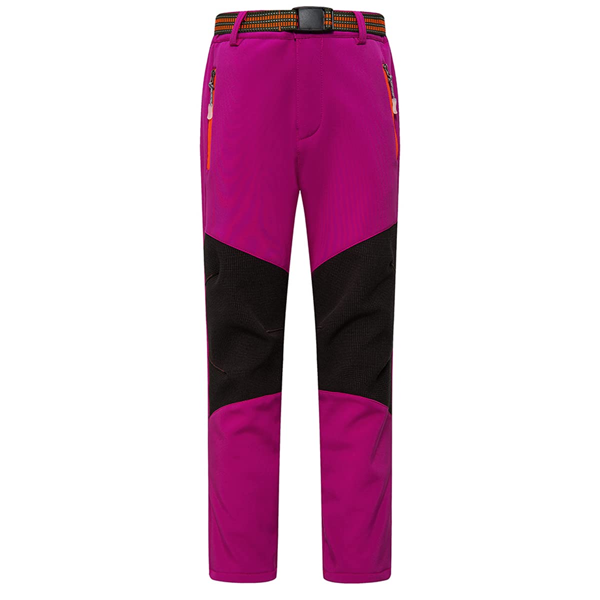 Daysskk Pantalones de softshell para niños, forro polar, para exteriores, cálidos, para invierno, para la nieve, pantalones de senderismo para niños y niñas, resistentes al agua, 100-170