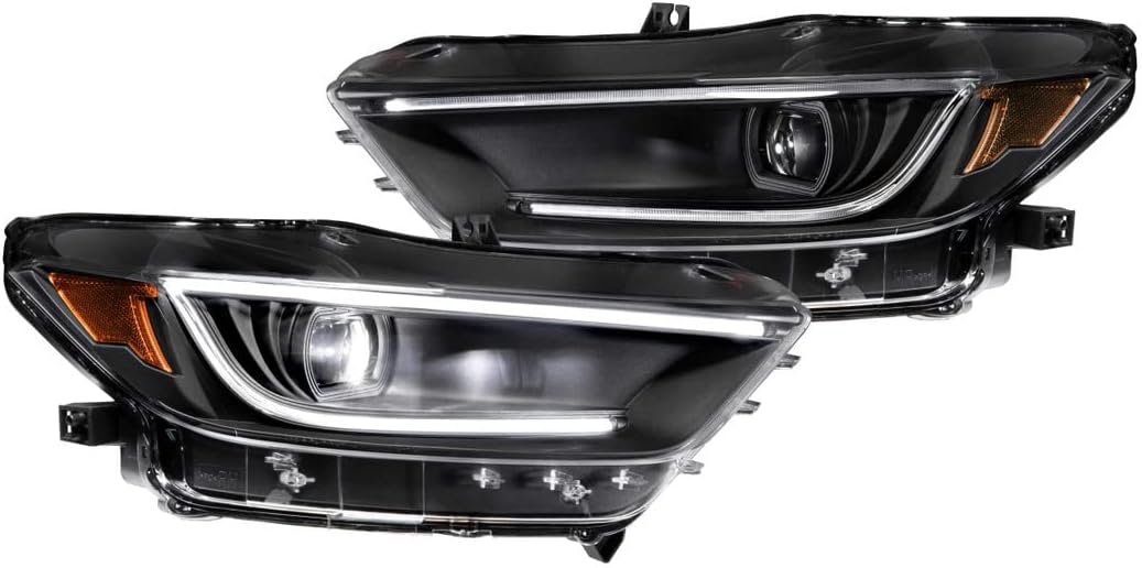 Morimoto XB LED Headlight Housing Upgrade, Fits 2015-2017 Ford Mustang / GT350, Plug and Play Replacement, DOT Approved LED Assembly with Switchback Sequential Turn Signals & UV Coated Lens (1x LF410)