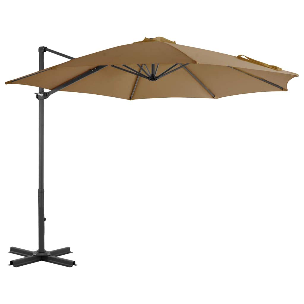 Parasol volado premium CLSDRZC con mástil de aluminio y tejido topo 8