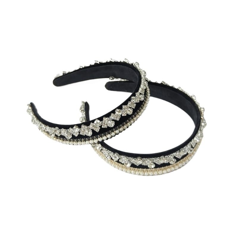 Diamond Inlaid Pearl Temperament Internet Celebrity Retro Water Drill Hair Bundle