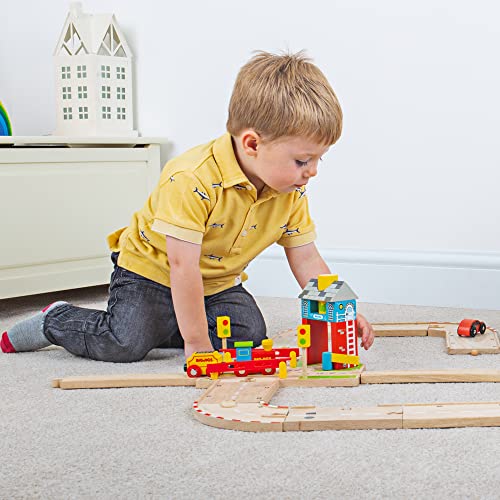 Bigjigs Rail Wooden Signal Box - Other Major Wood Rail Brands Are Compatible #TOP3