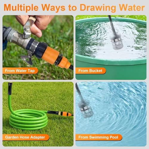 Image of Cordless Pressure Washer Battery Powered,Portable Power Washer with 2pcs 4.5Ah Battery&Charger & 6-in-1 Nozzle (one Size)