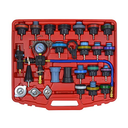 OIMERRY 28PCS Universal Radiator Pressure Tester for Vehicles, Vacuum Type Coolant System Pressure Leak Tester Kit