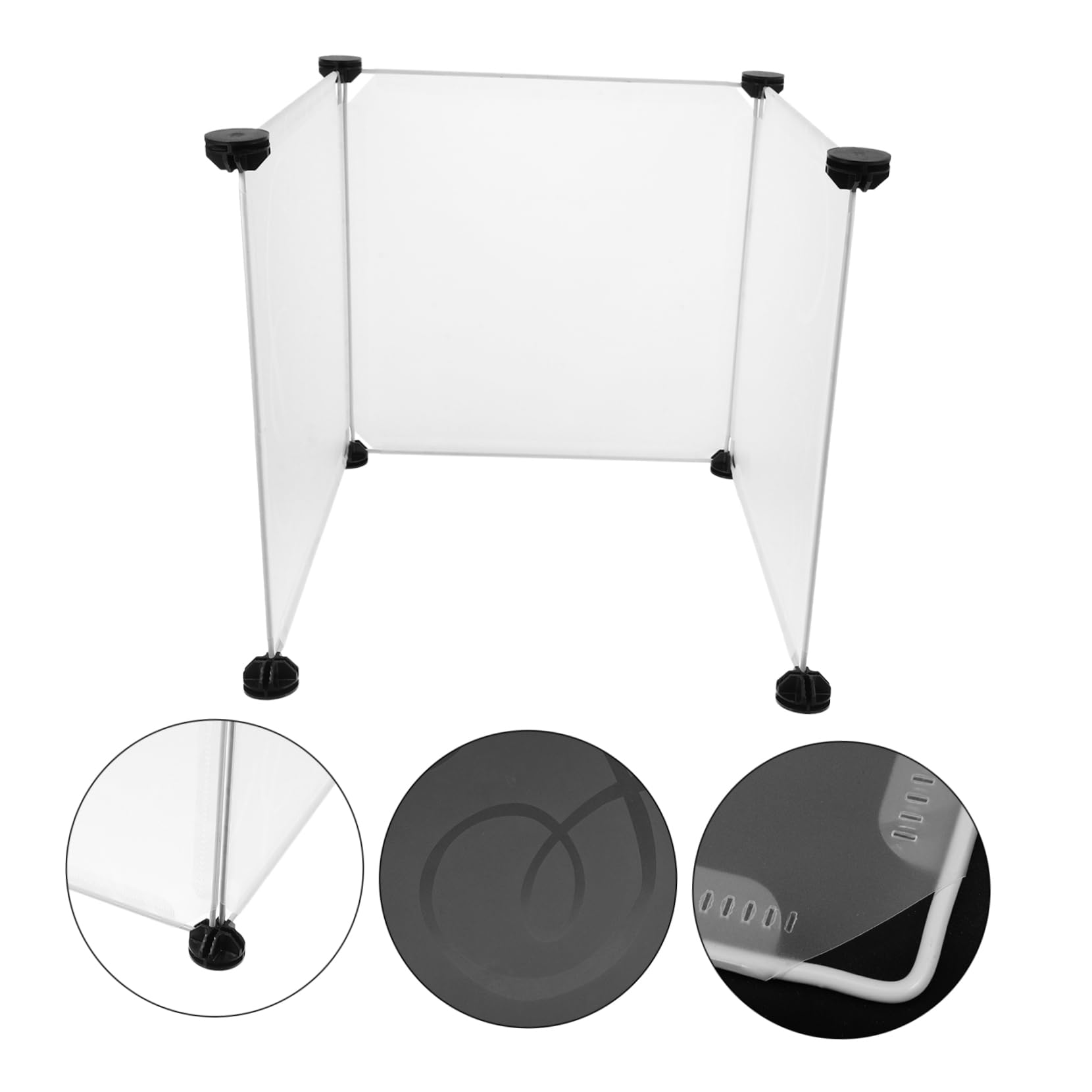 Levemolo Oversized Cat Litter Box 3pcs Litter Box Privacy Enclosures with 8 Buckles for Open Top