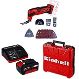 Einhell 4465170 TC-MG 18 Li-Solo Akku-Multifunktionswerkzeug + Original Starter Kit Akku und Ladegerät Power X-Change