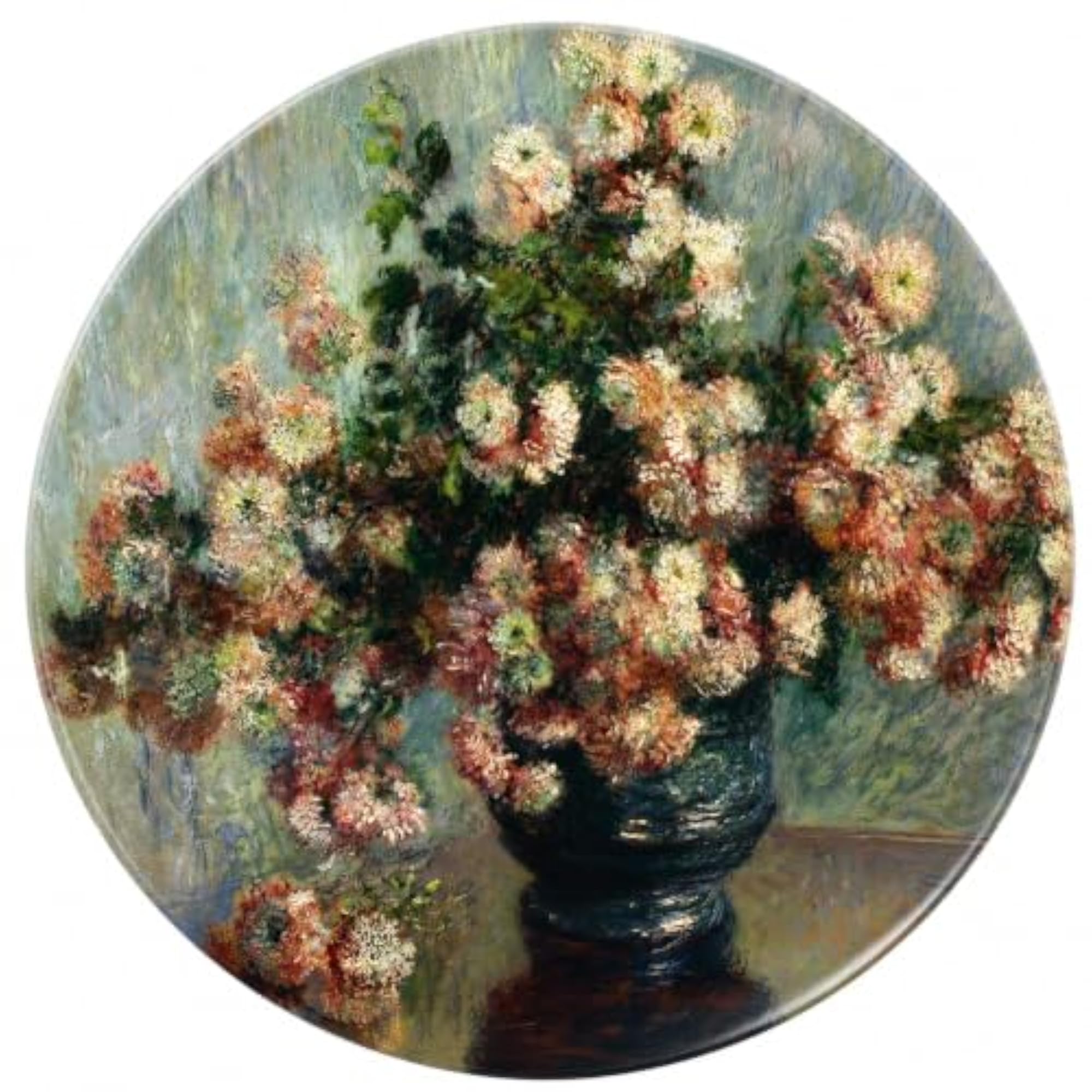 Claude Monet 'Chrysanthemums' Decorative Ceramic Plate