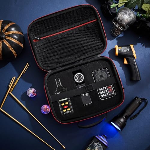 Image of Dunzy 11 Pcs Ghost Hunting Equipment Kit Include Ghost Radio, Electromagnetic Paranormal Radiation Detector, EVP Recorder, UV Flashlight 2 LED Light up Cat Balls Etc(3 in 1 Emf Meter)
