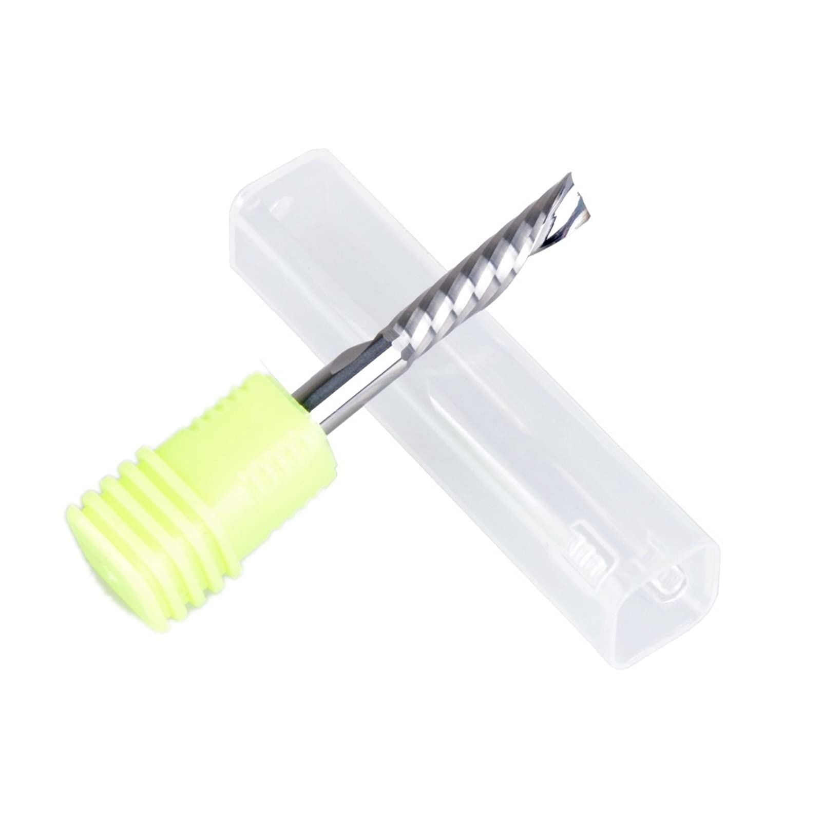 10 fresas de carburo 4 mm, fresa espiral izquierda, corte descendente, una sola flauta, CNC for nailon, resina, ABS, acrílico, PVC, MDF, madera dura(10Pcs 4X22)