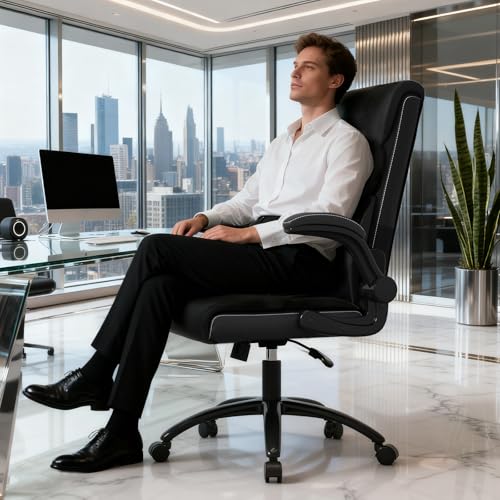 Synorla Office Chair, Executive Breathable Leather Chair...