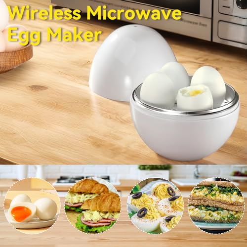 Microwave Egg Boiler - Efficient Poacher for 4 Eggs Capacity, ABS Material Egg Steamer, Ideal Breakfast Appliance for Hard Boiled Eggs - Image 5