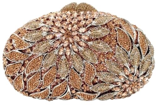 Mini coquillage sac de soirée à fleurs en strass blancs femme