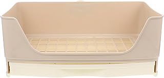 GARVALON Caixa de areia de coelho para gatos grandes Caixa de areia grande para gatos grandes Caixa de areia de gato jumbo caixa de areia de gato cobaia de canto vaso sanitário caixa de areia de coelho bandeja de canto para treinamento de animais de estimação xixi vaso sanitário